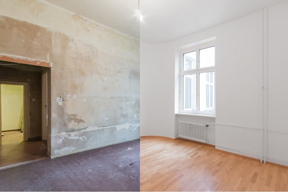 Innenausbau einer zu renovierenden Immobilie